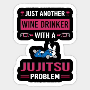 Wine Drinker Jujitsu Ju Jitsu Jiujitsu Jiu Jitsu BJJ Sticker